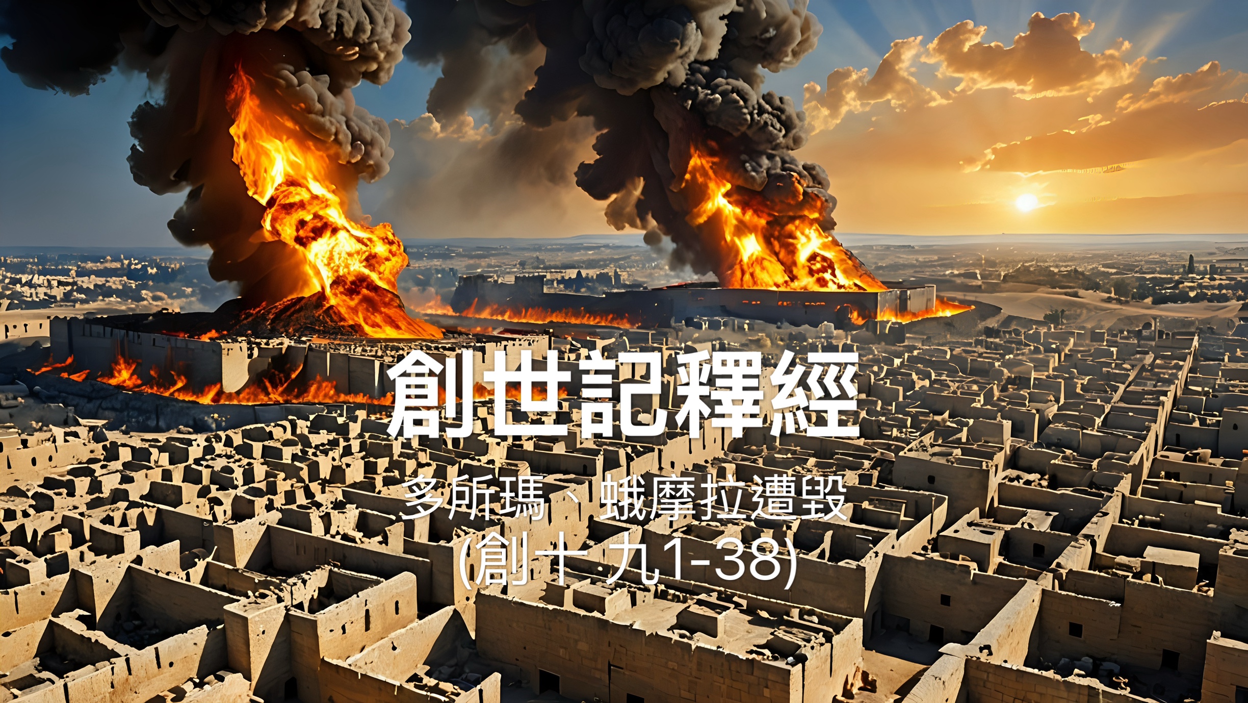 【創世記釋經】多所瑪、蛾摩拉遭毀（創十九1-38）